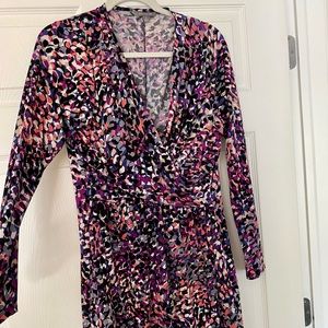 Multi-color long sleeve dress